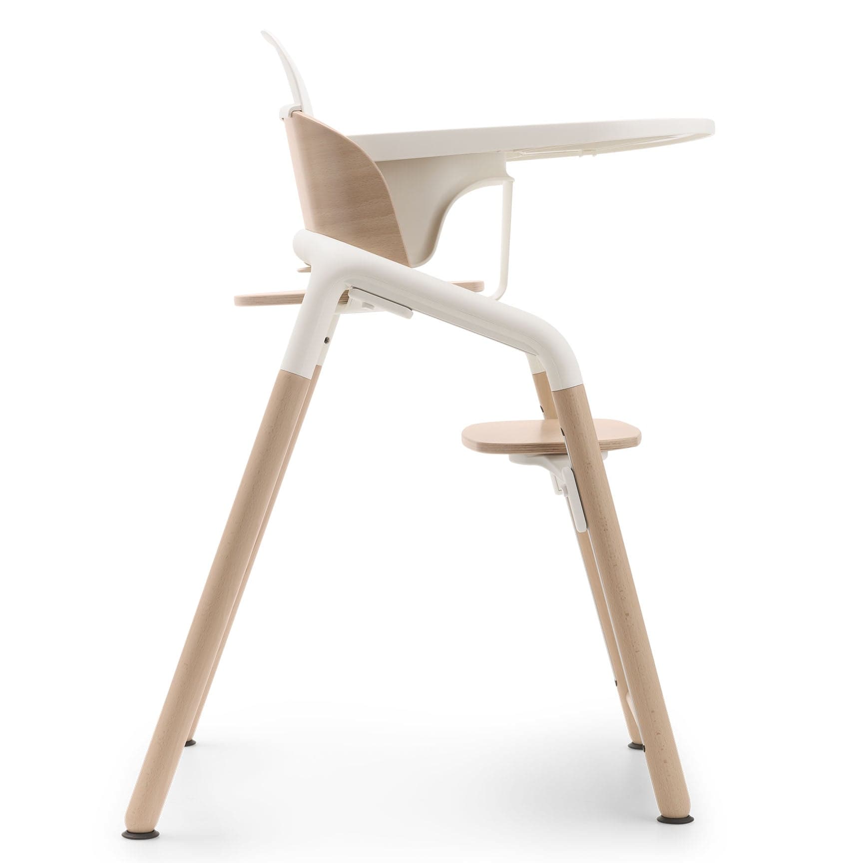 Bugaboo Giraffe Highchair Complete Newborn Bundle in Wood White Baby Highchairs 12269-WOO-WHT