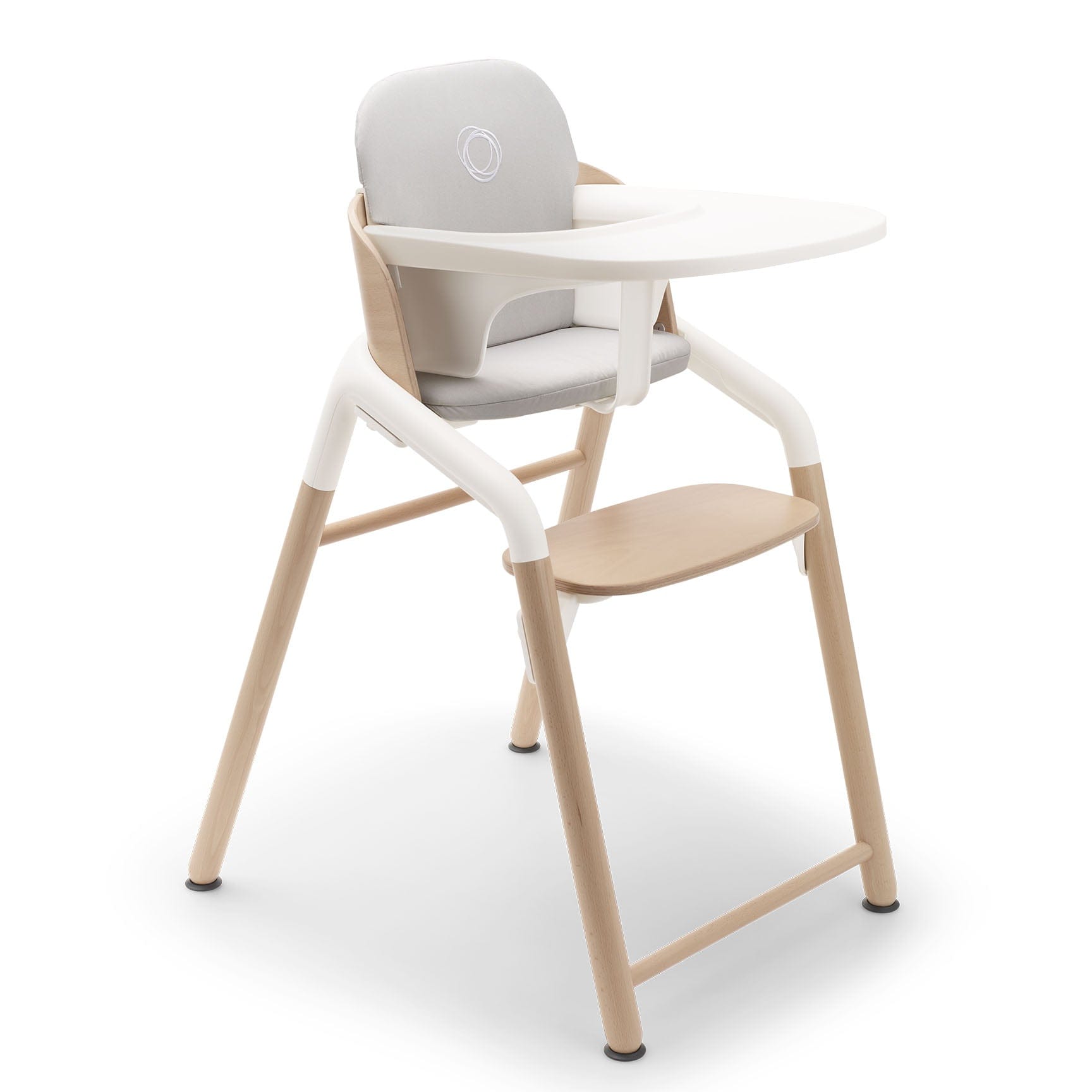 Bugaboo Giraffe Highchair Complete Newborn Bundle in Wood White Baby Highchairs 12269-WOO-WHT