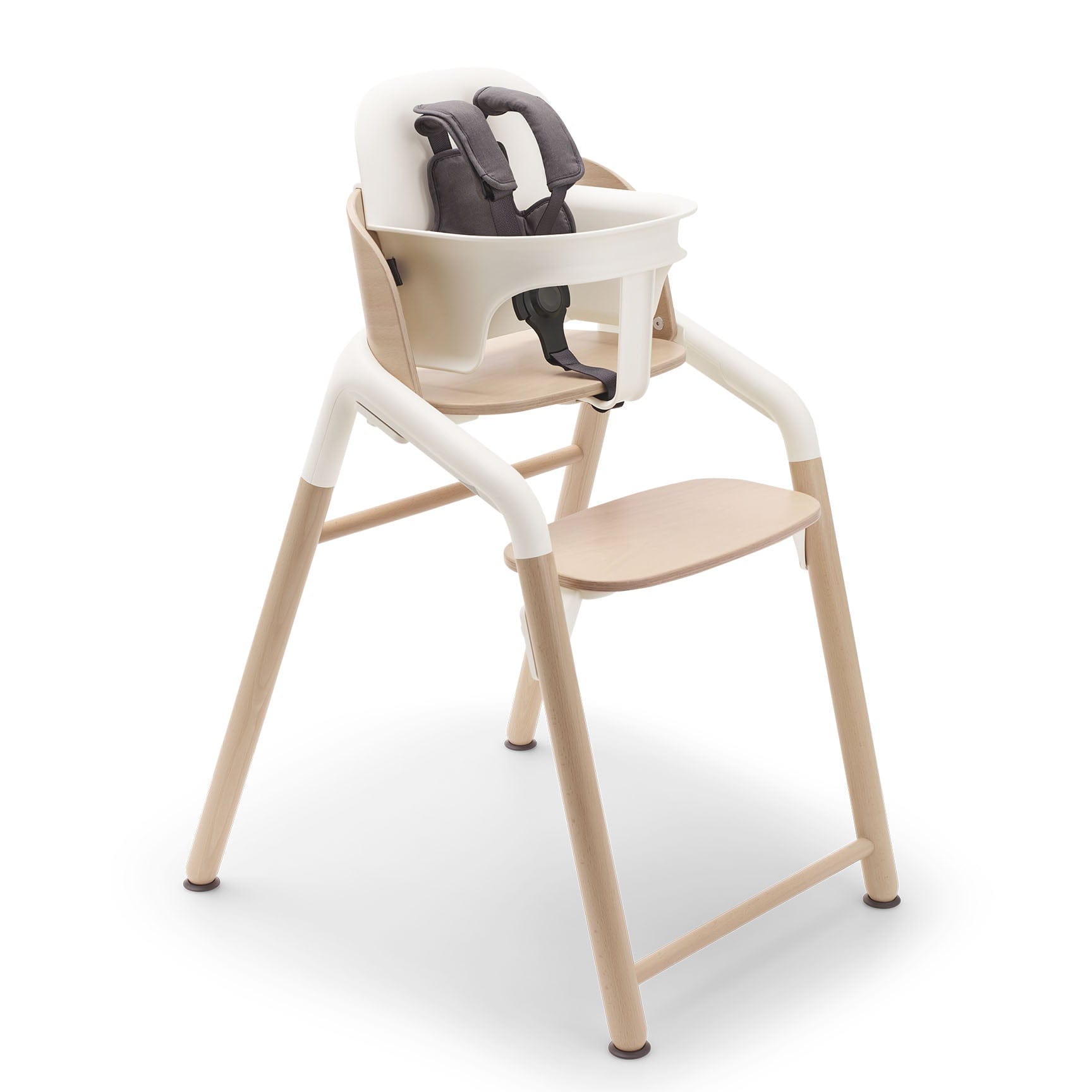 Bugaboo Giraffe Highchair Complete Newborn Bundle in Wood White Baby Highchairs 12269-WOO-WHT