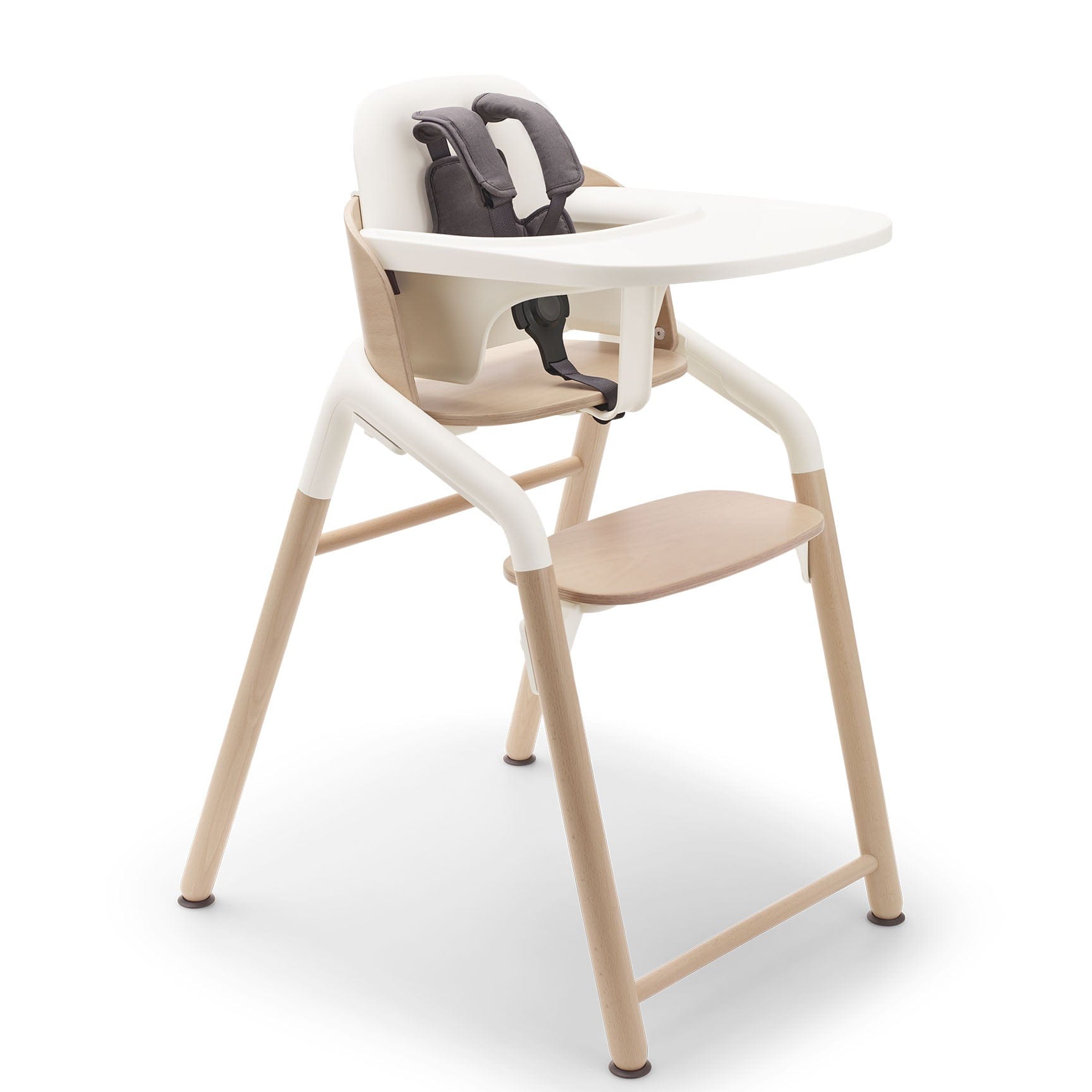 Bugaboo Giraffe Highchair Infant Bundle in Wood White Baby Highchairs 12265-WOO-WHT