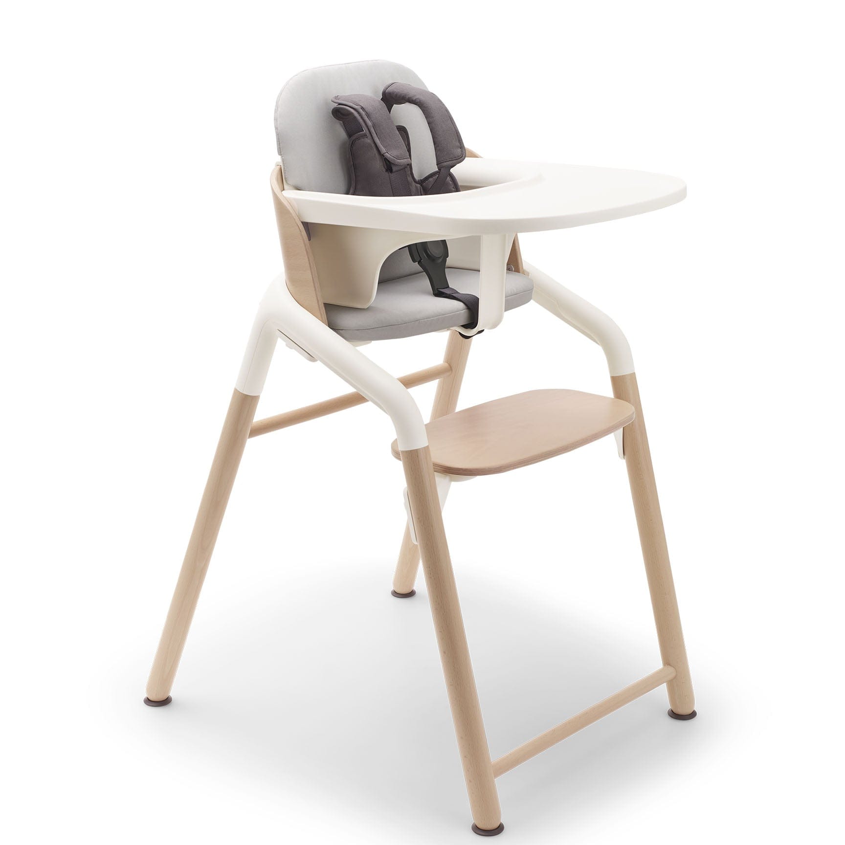 Bugaboo Giraffe Highchair Infant Bundle in Wood White Baby Highchairs 12265-WOO-WHT