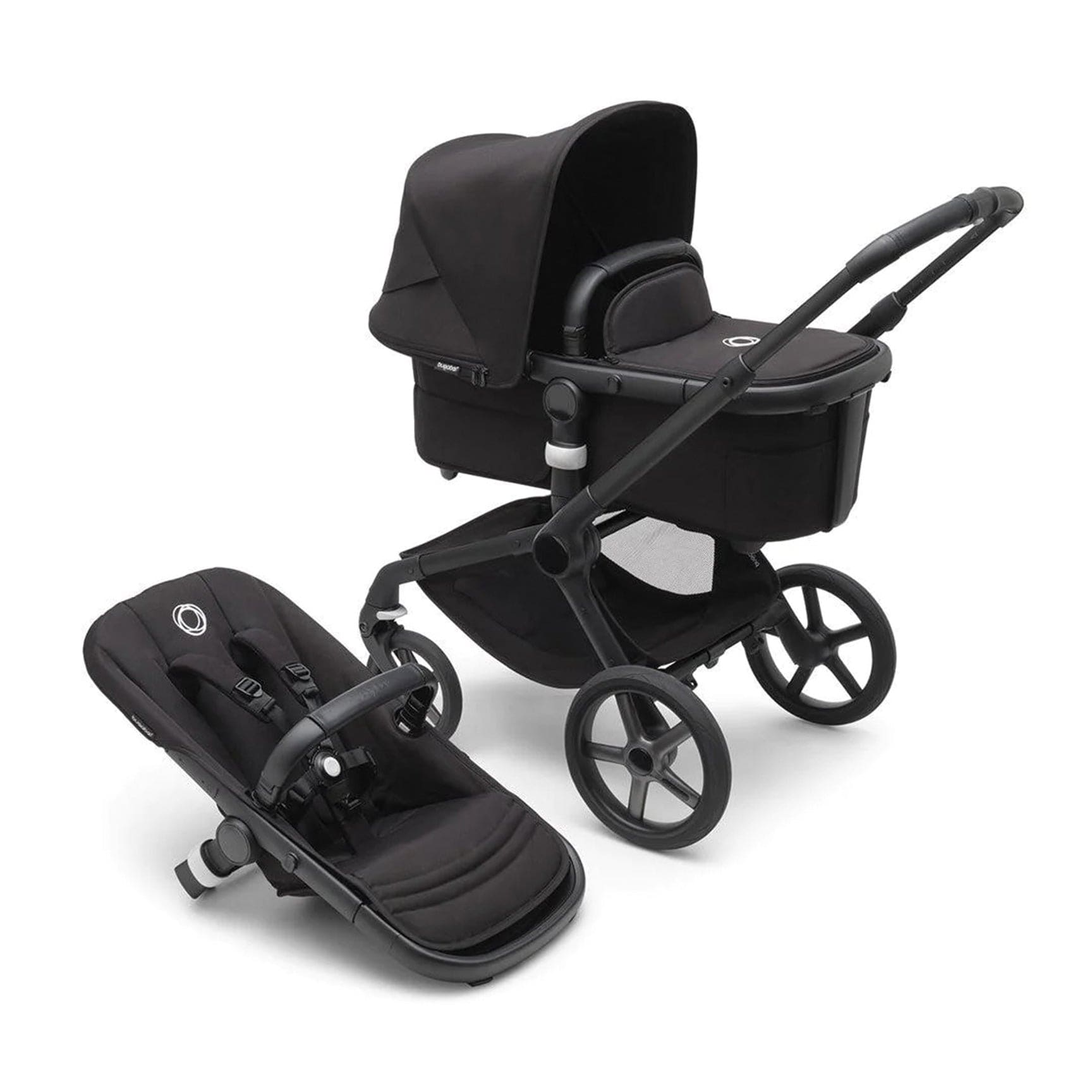 Bugaboo Fox 5 Complete Stroller in Midnight Black Pushchairs & Buggies 100051040 8717447286387