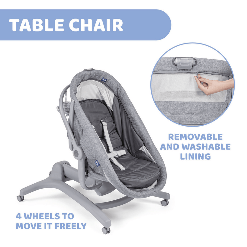 Chicco Baby Hug 4 in 1 Air in Titanium Cribs 07079193840930