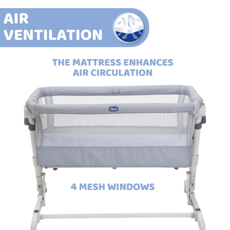 Chicco Next2Me Pop Up Bundle in Grey Mist Cribs 12091-GRY-MIS 8058664160730