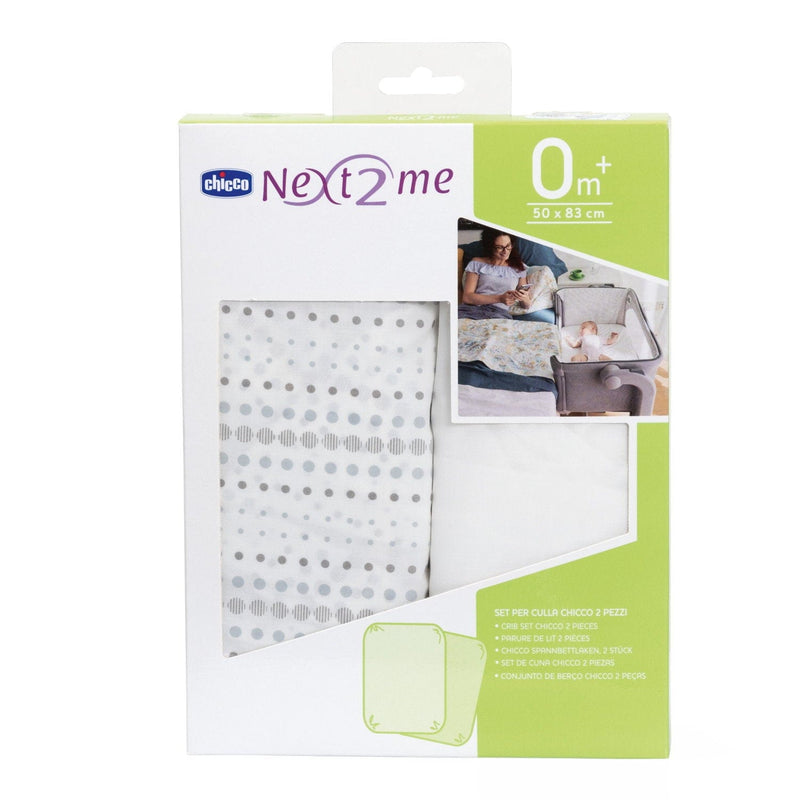 Chicco Next2Me Pop Up Bundle in Grey Mist Cribs