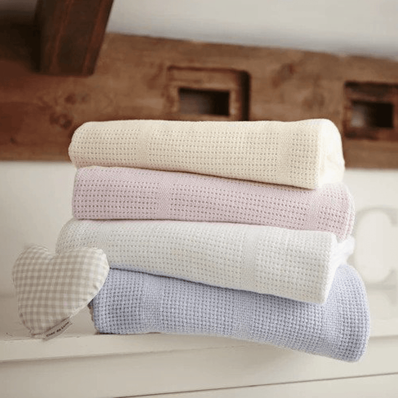 Clair De Lune Cellular Cot Blanket Pink Cot & Cot Bed Blankets CL4984p 5033775170802
