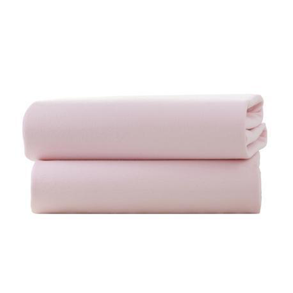 Clair De Lune Fitted Cotbed Sheet 2 Pack Pink Cot & Cot Bed Sheets CL3029P 5033775088503