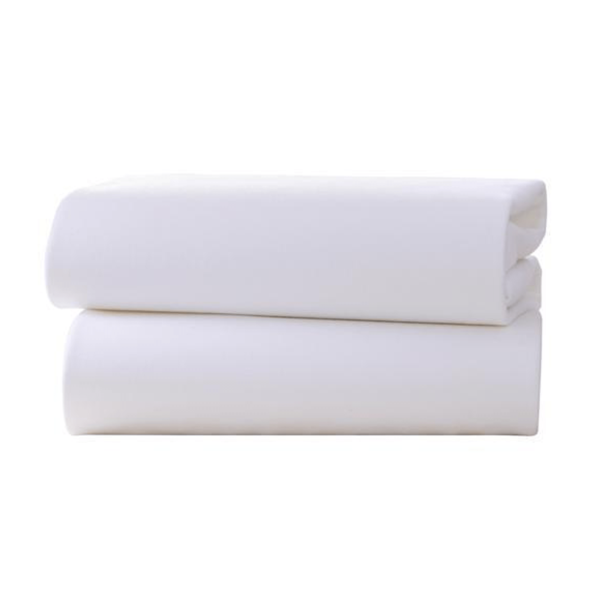 Clair De Lune Fitted Cotbed Sheet 2 Pack White Cot & Cot Bed Sheets CL3029W 5033775163309