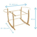 Clair de Lune Deluxe Rocking Moses Stand Natural Moses Baskets & Stands cl4281NL 5033775089807