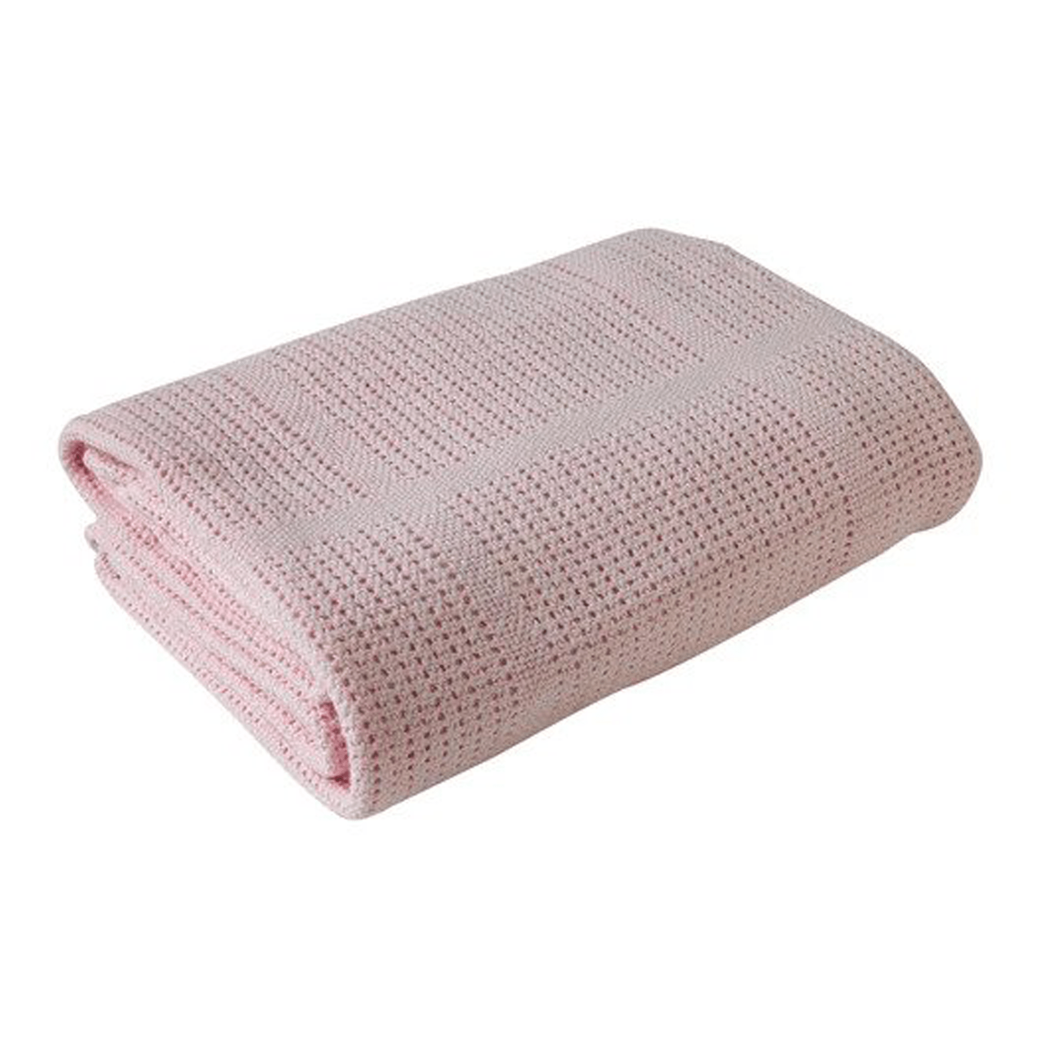 Clair De Lune Cellular Pram Blanket Pink Pram & Moses Blankets CL4982PK 5033775178907