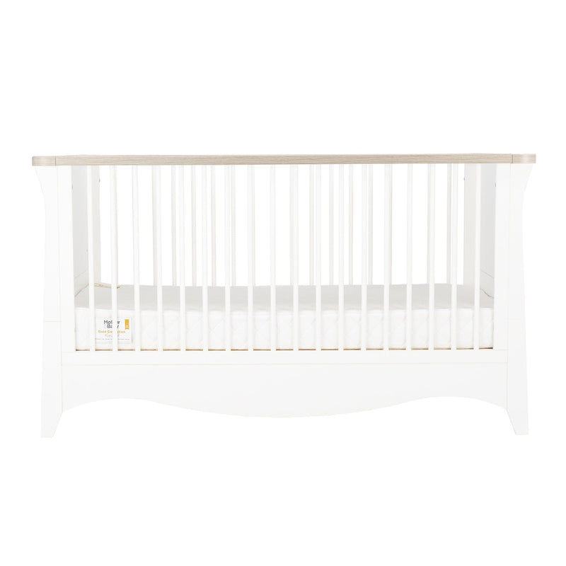 CuddleCo Clara Cot Bed in White & Ash Cot Beds