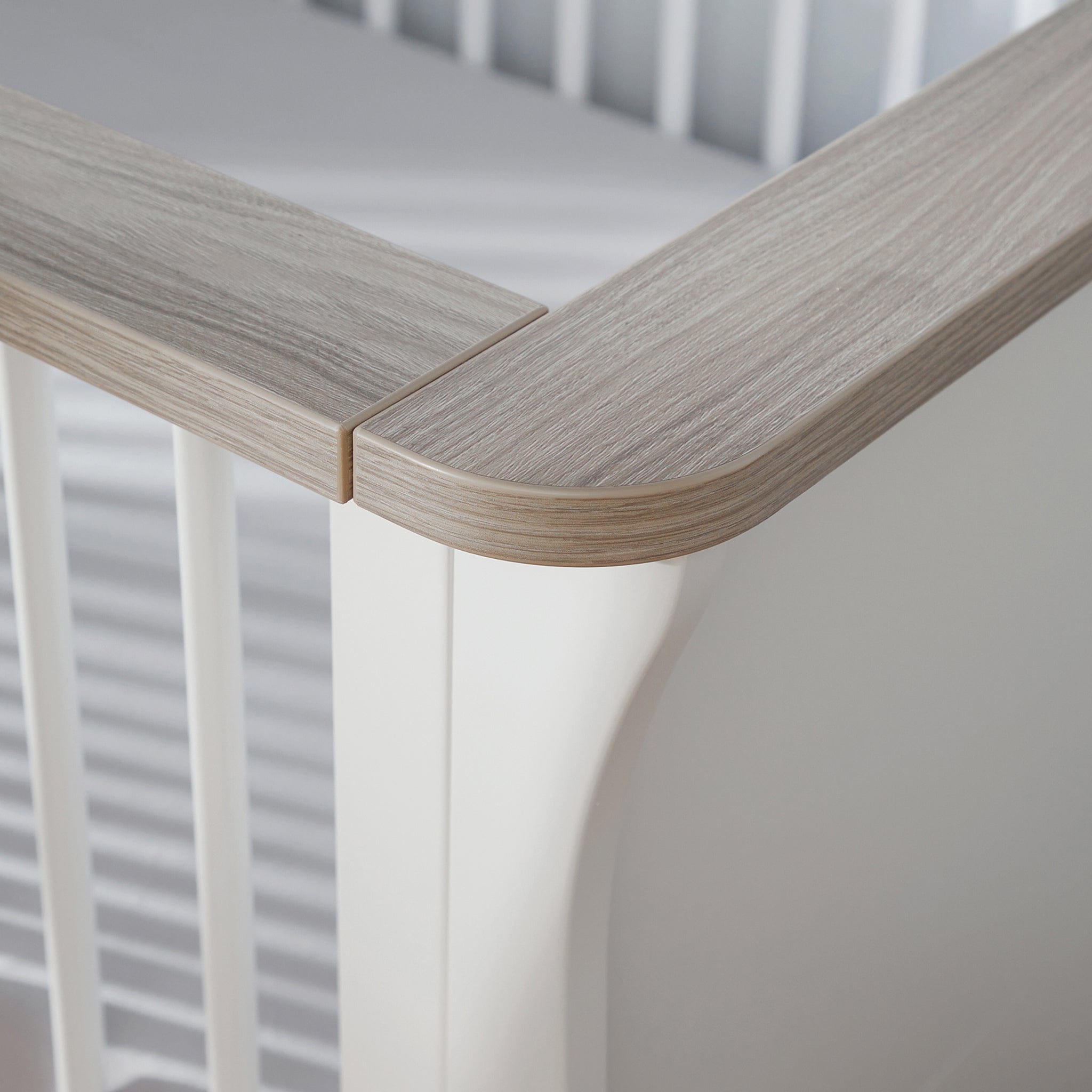 CuddleCo Clara Cot Bed in White & Ash Cot Beds