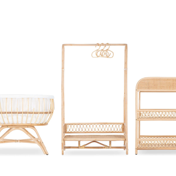 CuddleCo Aria 3 Piece Room Set in Rattan Nursery Room Sets