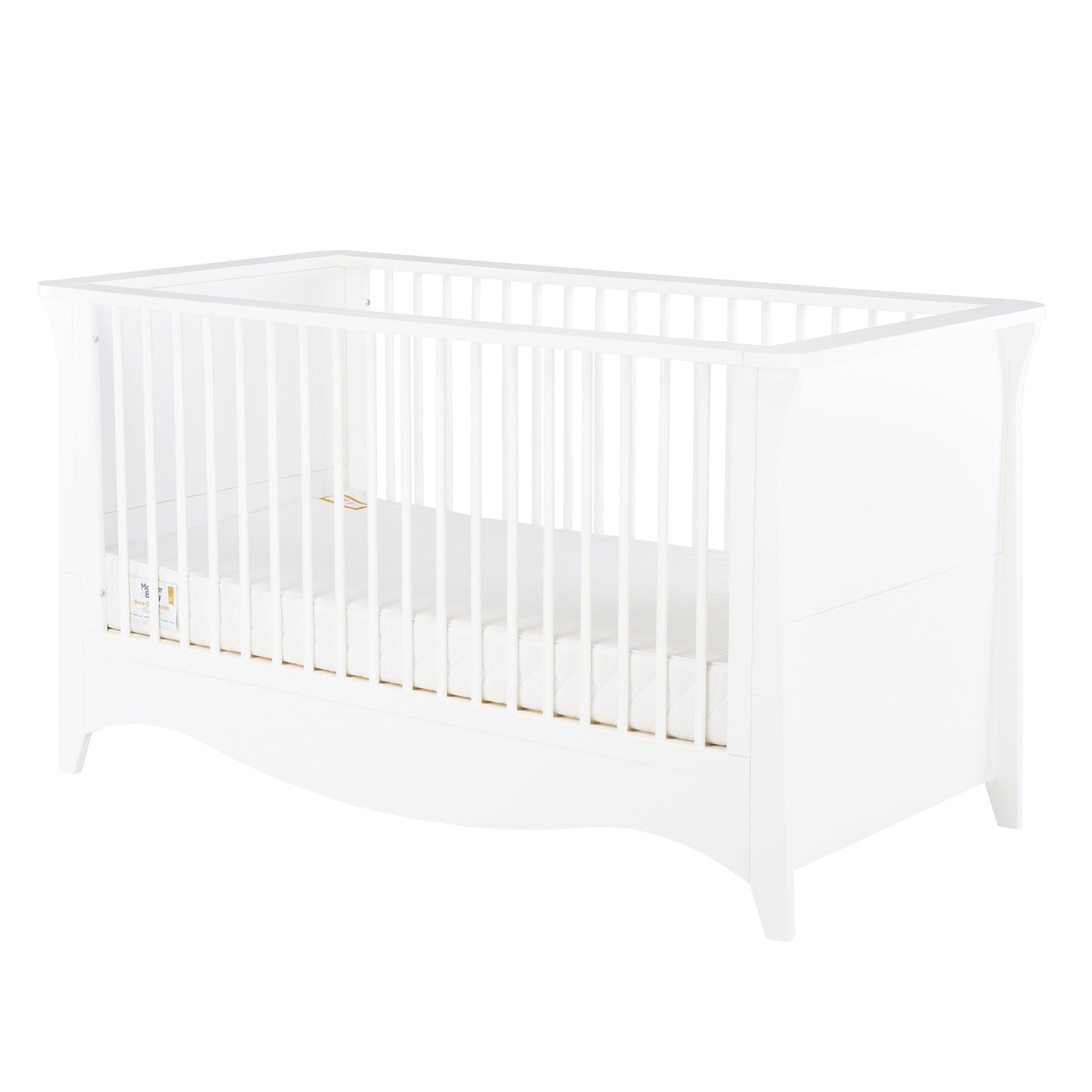 CuddleCo Clara 2 Piece Cot Bed Set in White Nursery Room Sets