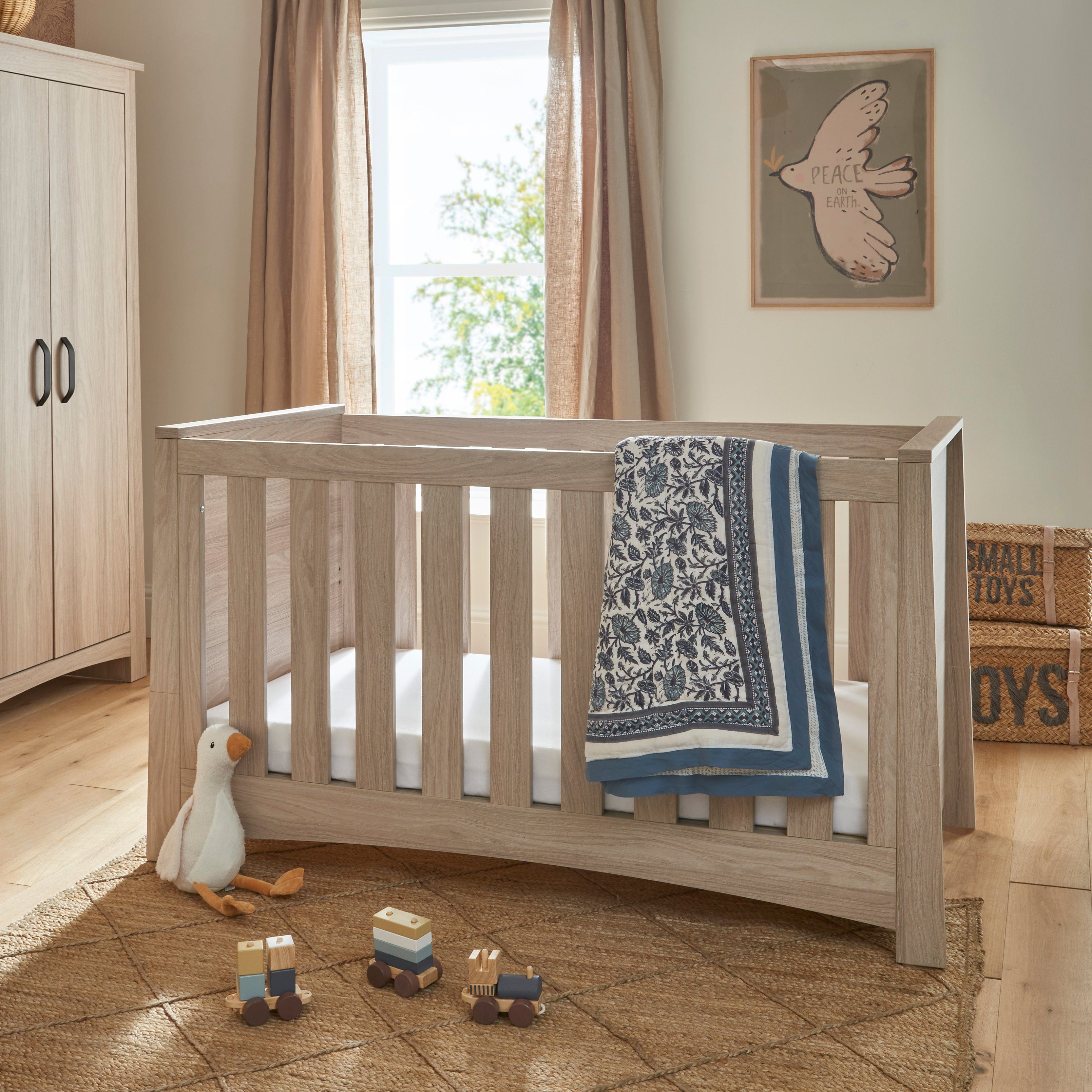 CuddleCo Isla Cotbed in Ash Nursery Room Sets