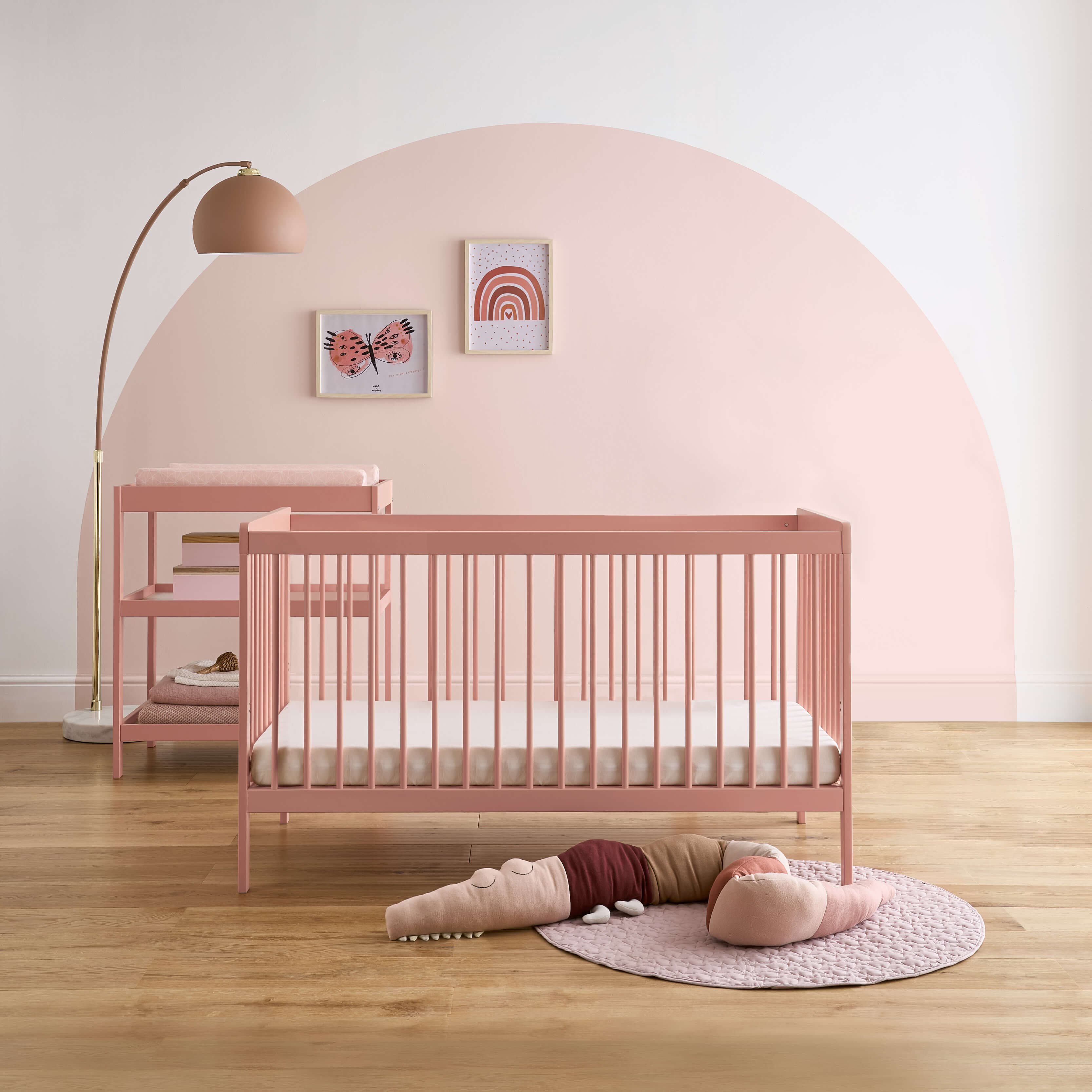 CuddleCo Nola 2 Piece Room Set in Soft Blush Nursery Room Sets