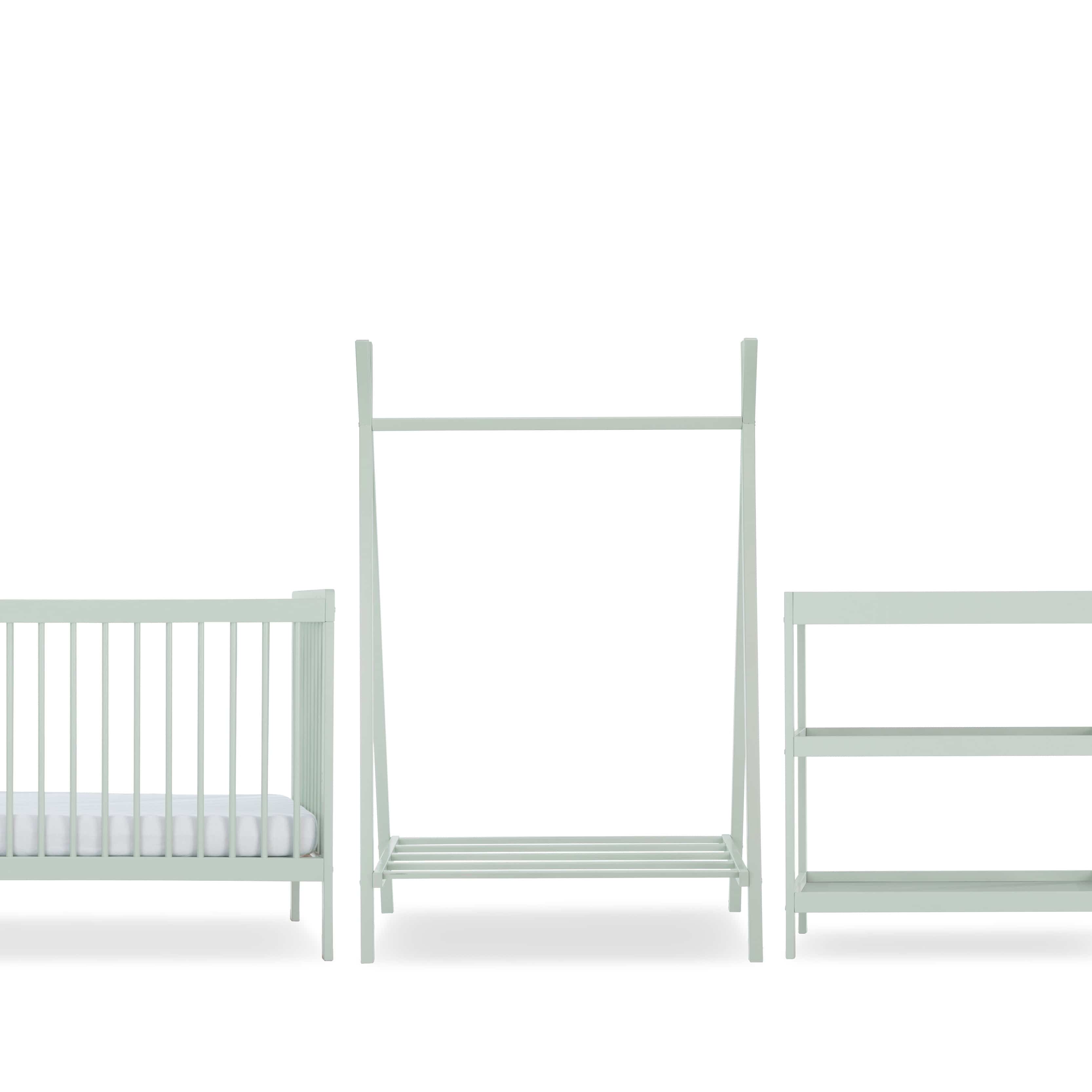 CuddleCo Nola 3 Piece Room Set in Sage Green Nursery Room Sets