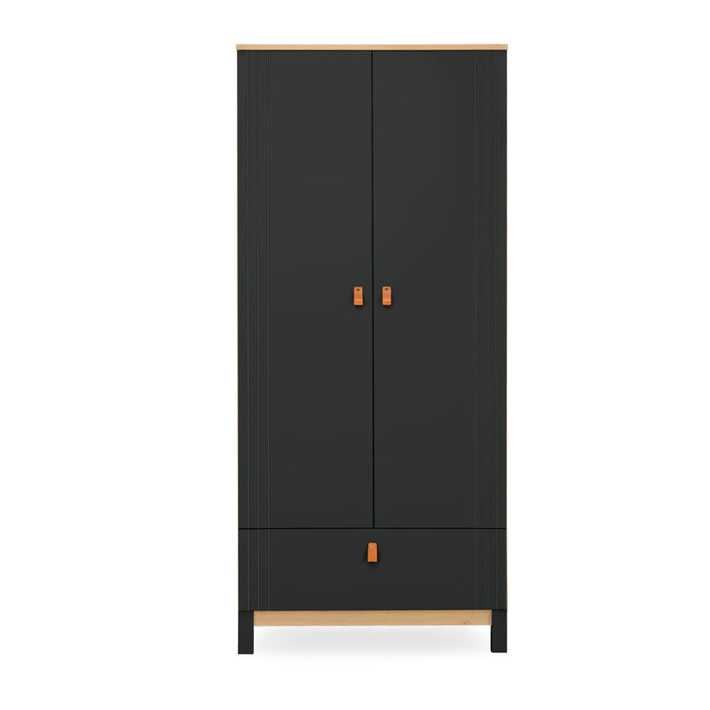 CuddleCo Rafi 5 Piece Room Set in Oak & Black Nursery Room Sets