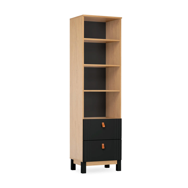 CuddleCo Rafi 5 Piece Room Set in Oak & Black Nursery Room Sets