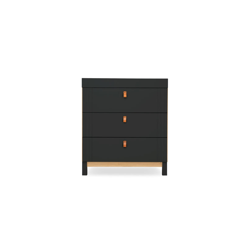 CuddleCo Rafi 5 Piece Room Set in Oak & Black Nursery Room Sets