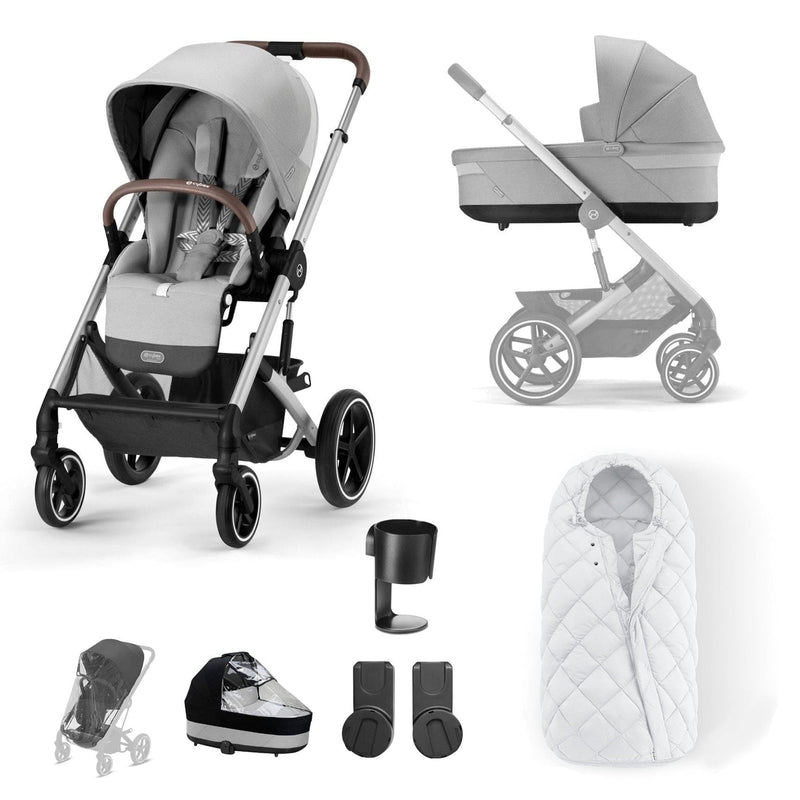 Cybex Balios S Lux Essential Bundle in Silver/Lava Grey Baby Prams 12751-SLV-LAV-GRY 4063846317967