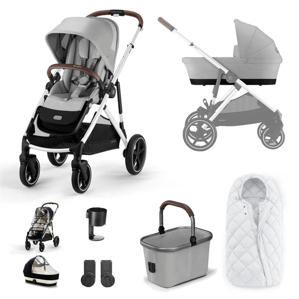 Cybex Gazelle S Essential Bundle in Silver/Lava Grey Baby Prams 12766-SLV-LAV-GRY 4063846324866