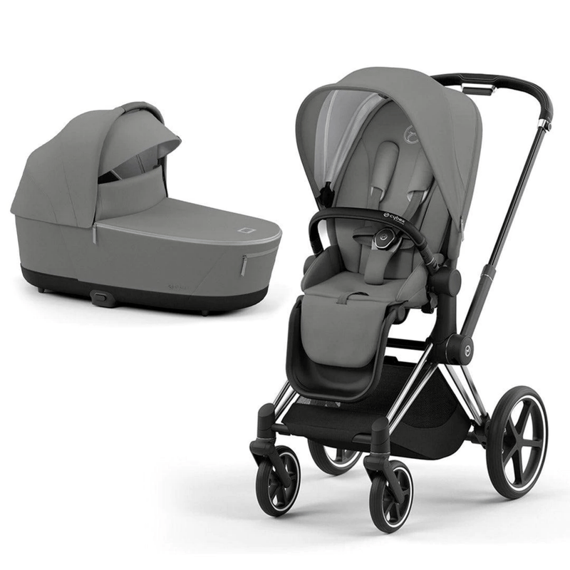 Cybex Priam & Lux Cot (2022) in Soho Grey Baby Prams 11239-CH-BLK-SOH 4063846136216