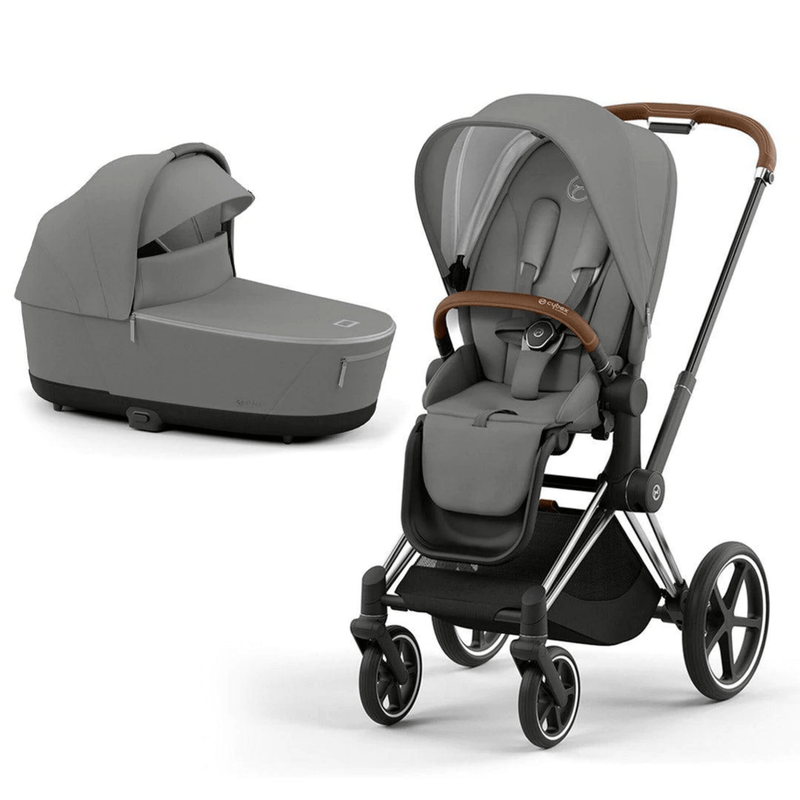 Cybex Priam & Lux Cot (2022) in Soho Grey Baby Prams 11240-CH-BRN-SOH 4063846136216