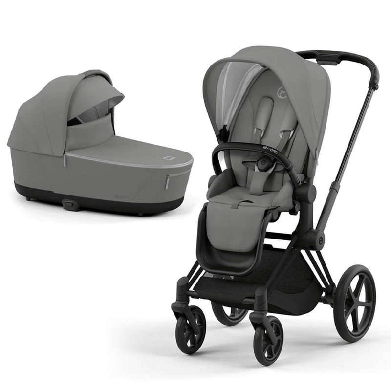 Cybex Priam & Lux Cot in Soho Grey Baby Prams 11241-BLK-SOH 4063846136216