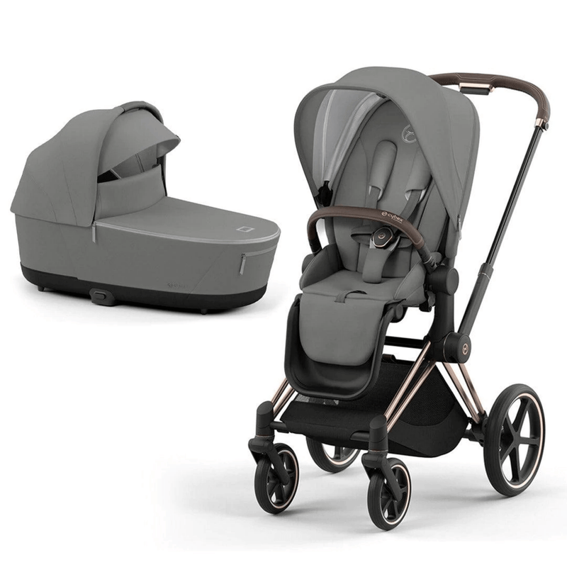 Cybex Priam & Lux Cot in Soho Grey Baby Prams 11242-ROS-GOL-SOH