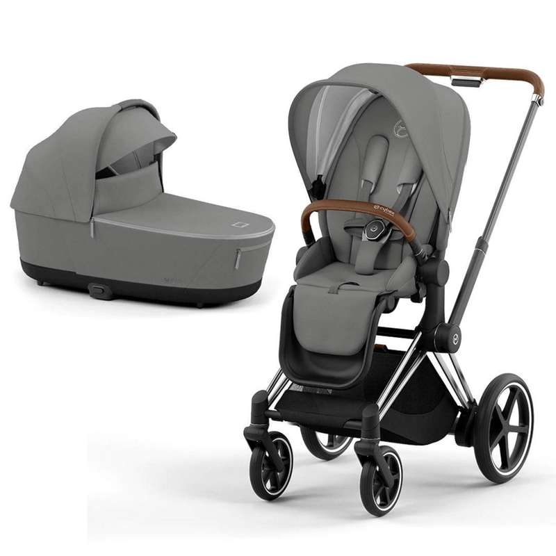 Cybex ePriam & Lux Cot in Soho Grey Pushchairs & Buggies 11326-CH-BRN-SOH 4063846136216