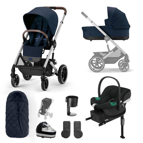 Cybex Balios Comfort Bundle in Silver/Ocean Blue Travel Systems 127455-SLV-OCE-BLU 4063846366330