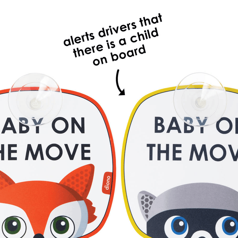 Diono Baby On The Move Signs 2pk In Car Accessories 60565-GL-01 677726605651