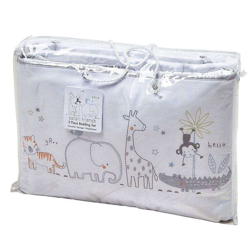 East Coast Safari Friends 3 Piece Bedding Set Cot & Cot Bed Quilts M262994 5021669549841