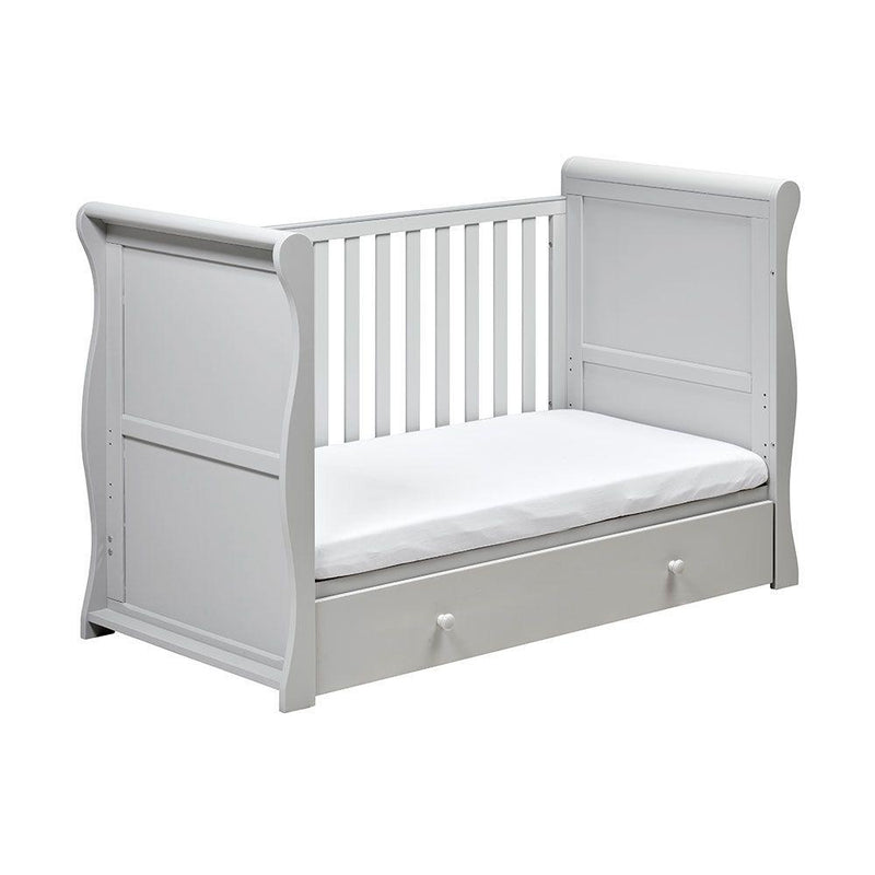 East Coast Nebraska Sleigh CotBed Grey Cots 9028G 5021669548677