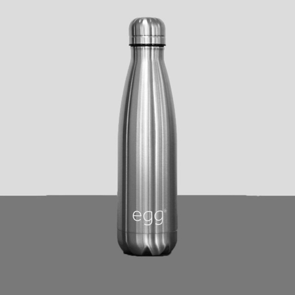 Egg 2 Water Bottle in Brushed Steel Buggy Accessories EGWBST 5060711560113