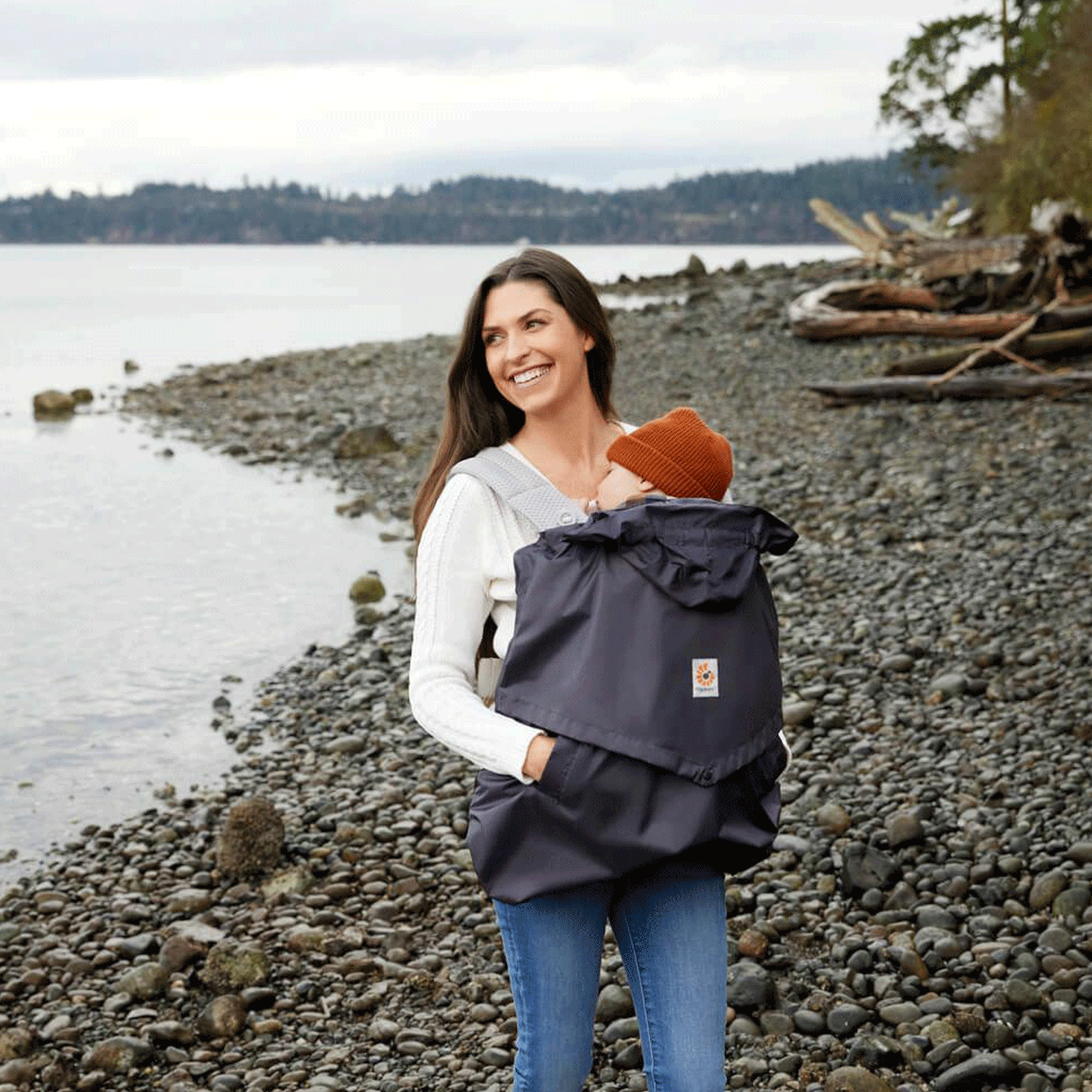 Ergobaby Ergo Carrier Rain and Wind Cover in Charcoal Baby Carriers WCRWCHAR 191653006409