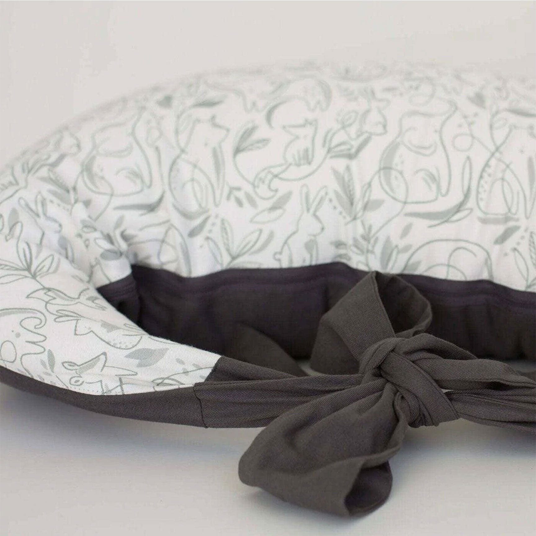 Hippychick Feeding Pillow in Animal Friends Grey