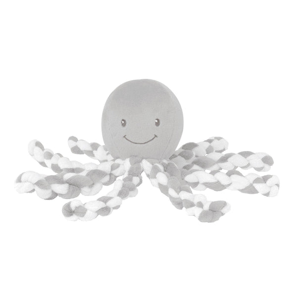Nattou Piu Piu Octopus Cuddly Toy Light Grey Soft Animals NATLAP879705 5414673879705