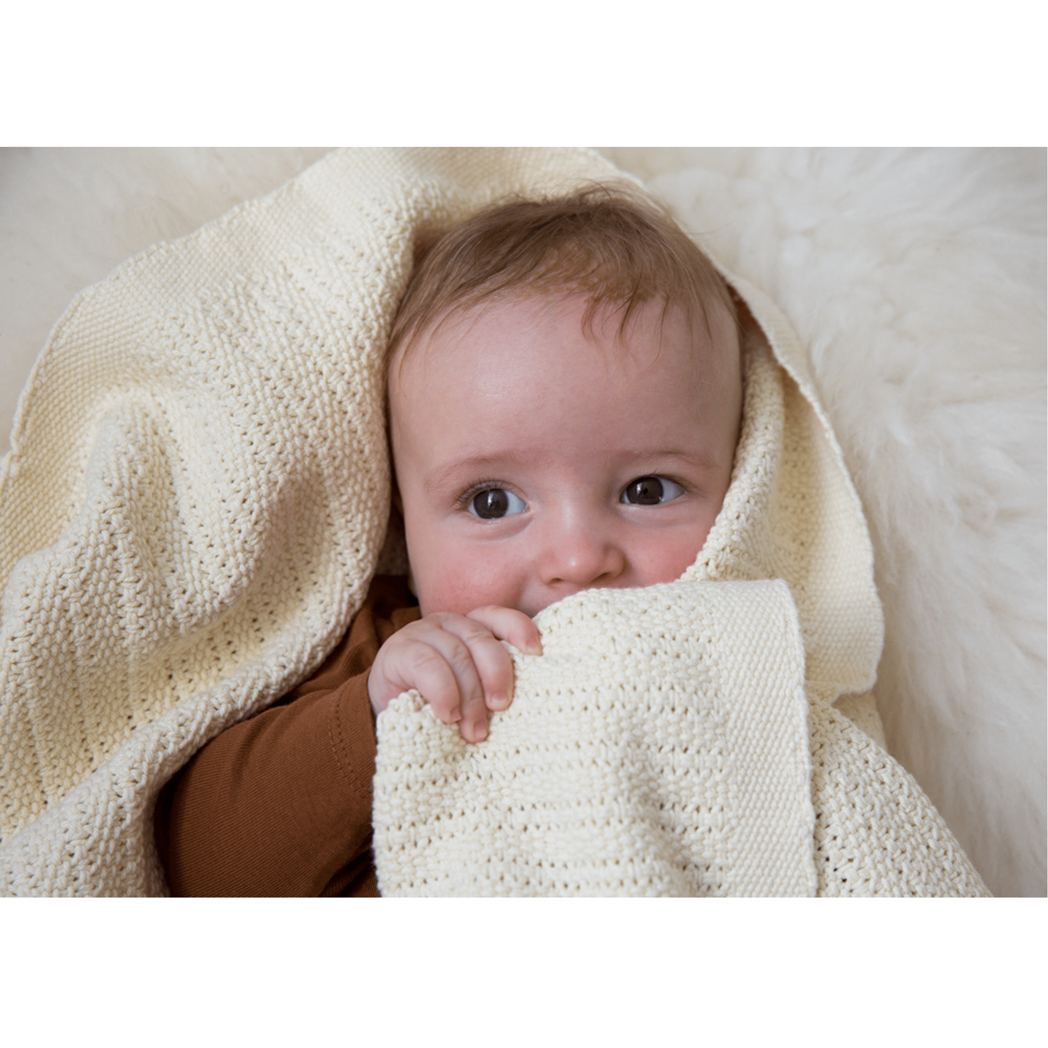 Hippychick Cellular Baby Blanket Almond Cream Swaddling, Shawls & Blankets MTH0001