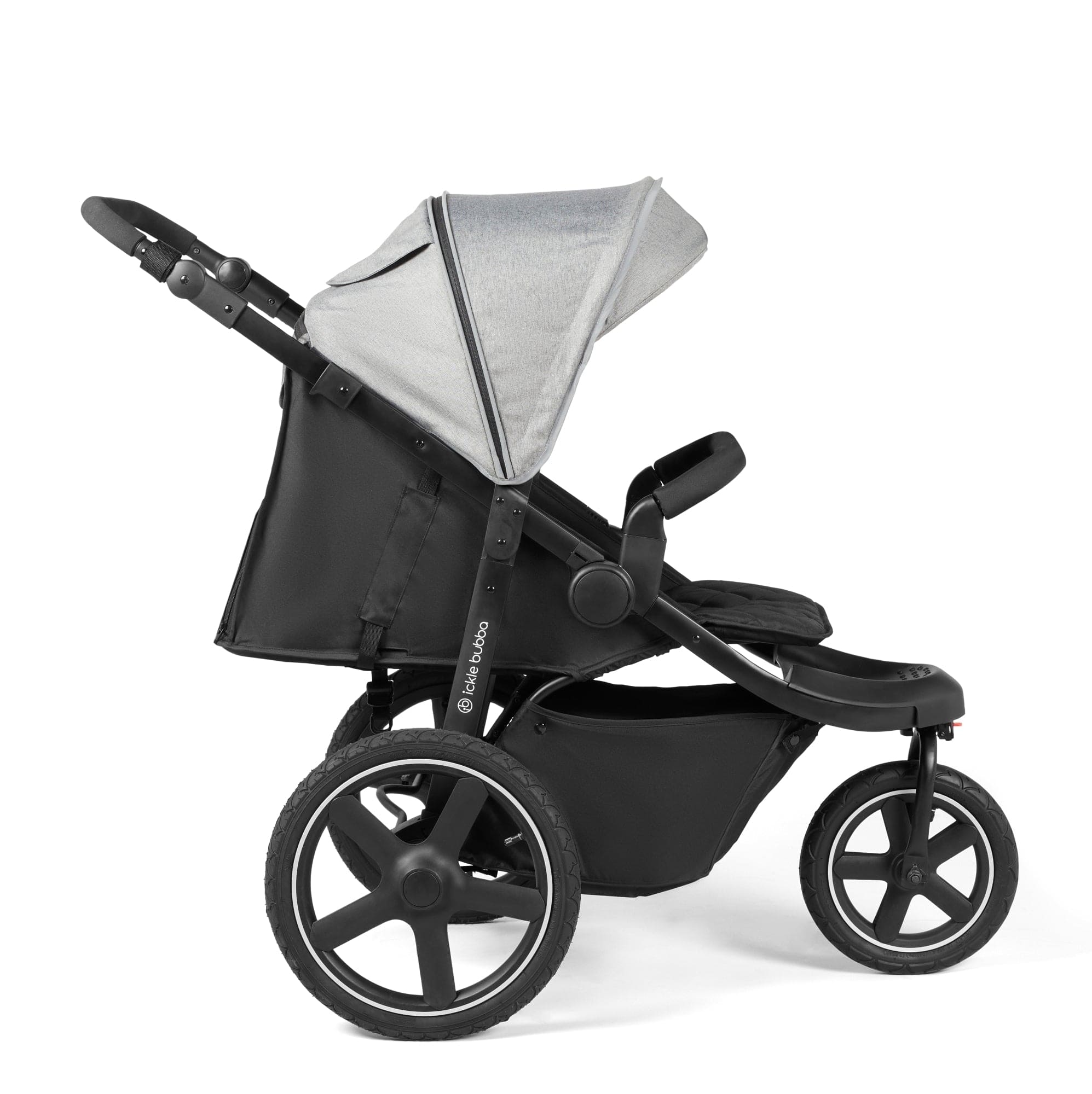 Ickle Bubba Venus Max Jogger Stroller I-Size Travel System in Black/Space Grey with Isofix Base 3 Wheelers 13-004-500-014 5060777950422