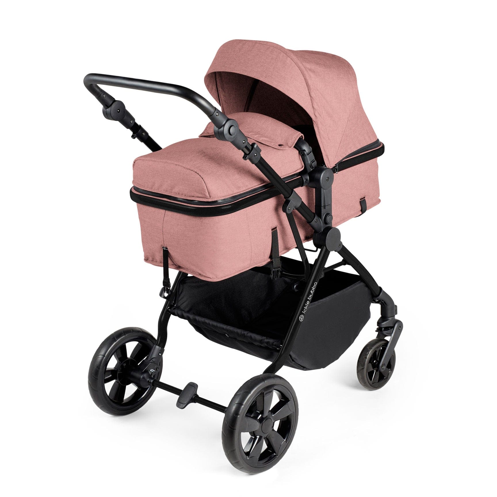 Ickle Bubba Comet 2-in-1 Plus Carrycot & Pushchair in Dusty Pink Baby Prams 10-008-001-134 5056515025682