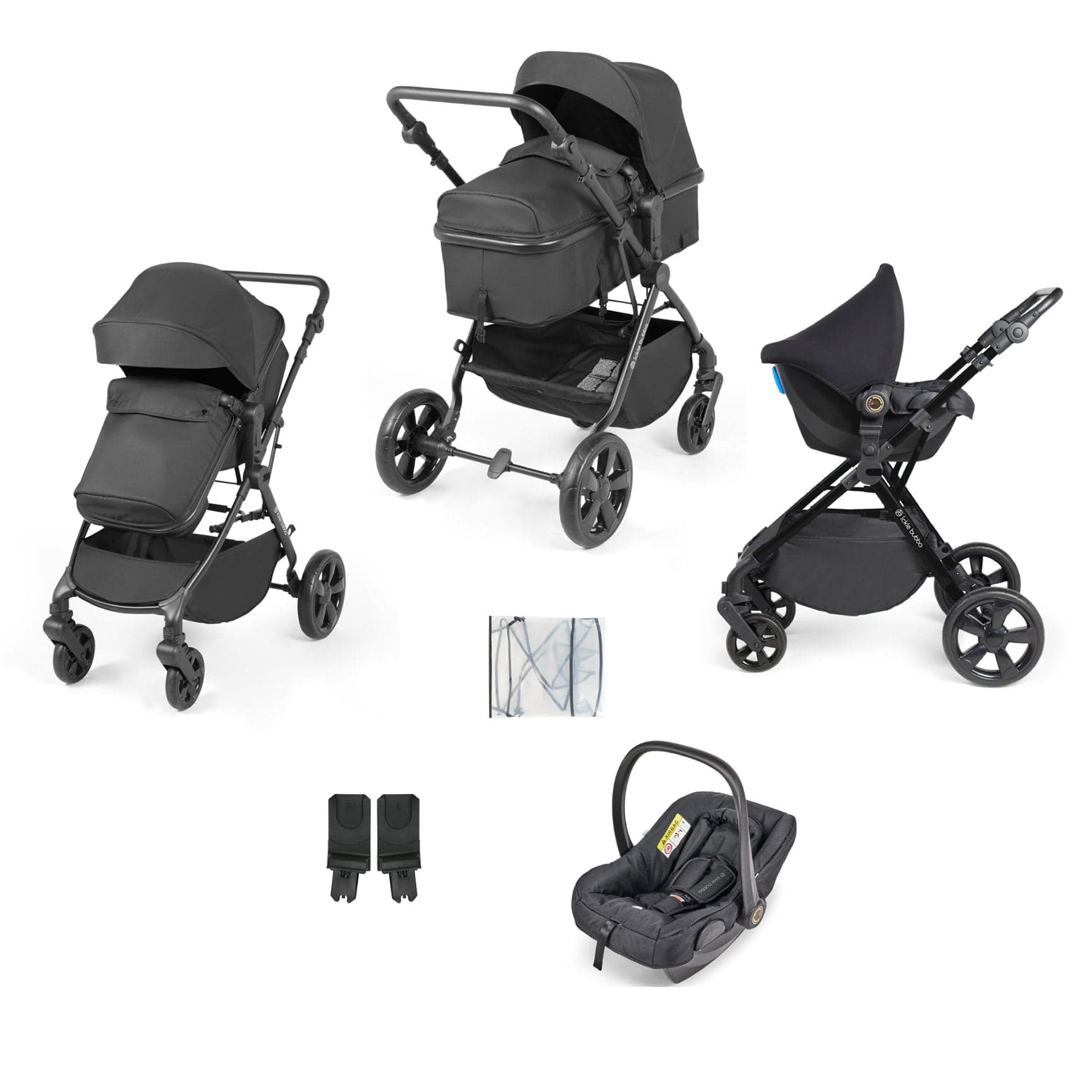 Ickle Bubba Comet 3-in-1 Travel System with Astral Car Seat in Black Baby Prams 10-008-101-002 5056515025750