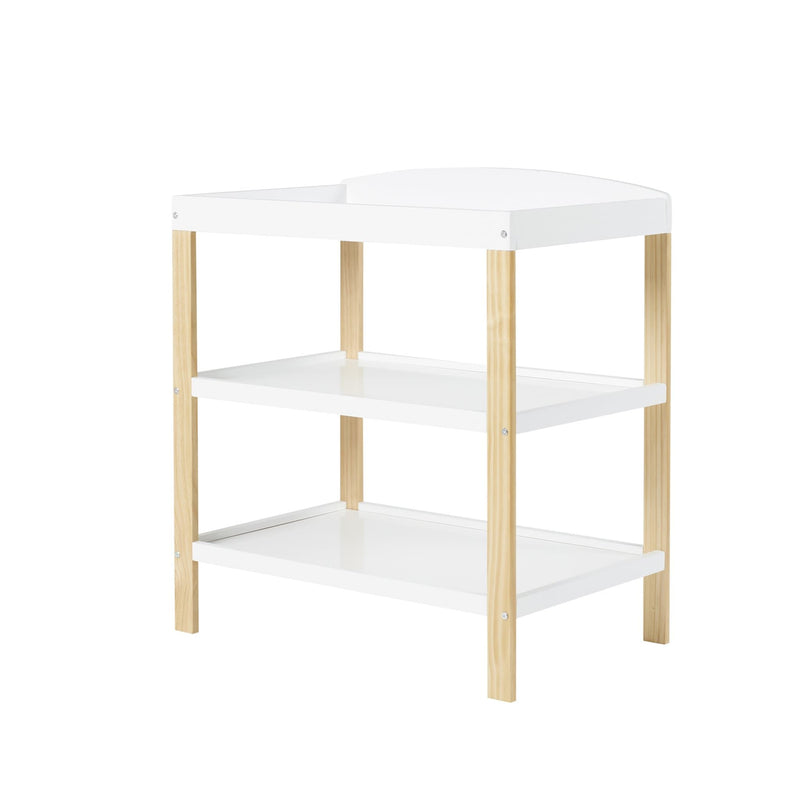 Ickle Bubba Coleby Classic Cot Bed with Drawer and Open Changer Scandi White Cot Beds