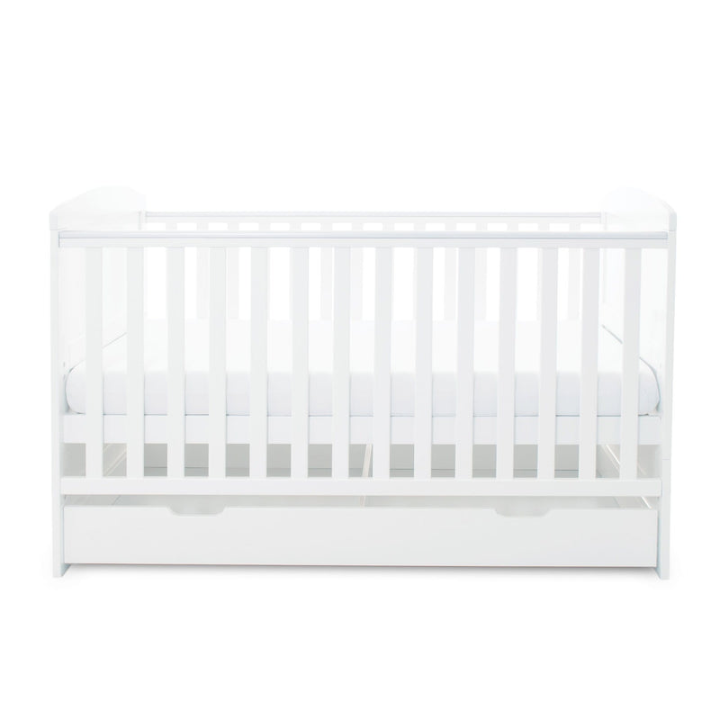 Ickle Bubba Coleby Classic Cot Bed with Under Drawer White Cot Beds