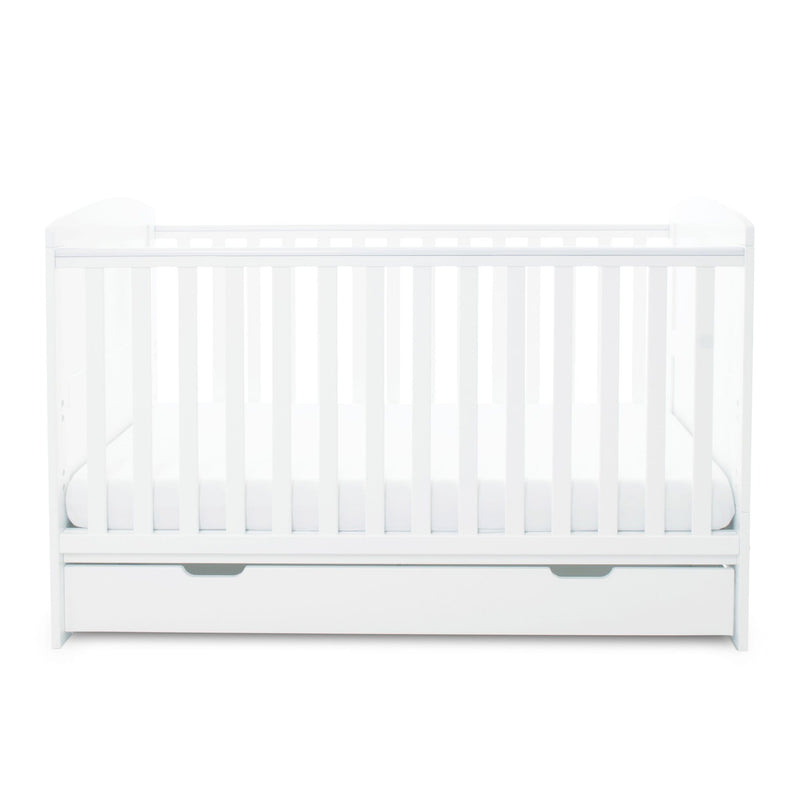 Ickle Bubba Coleby Classic Cot Bed with Under Drawer White Cot Beds