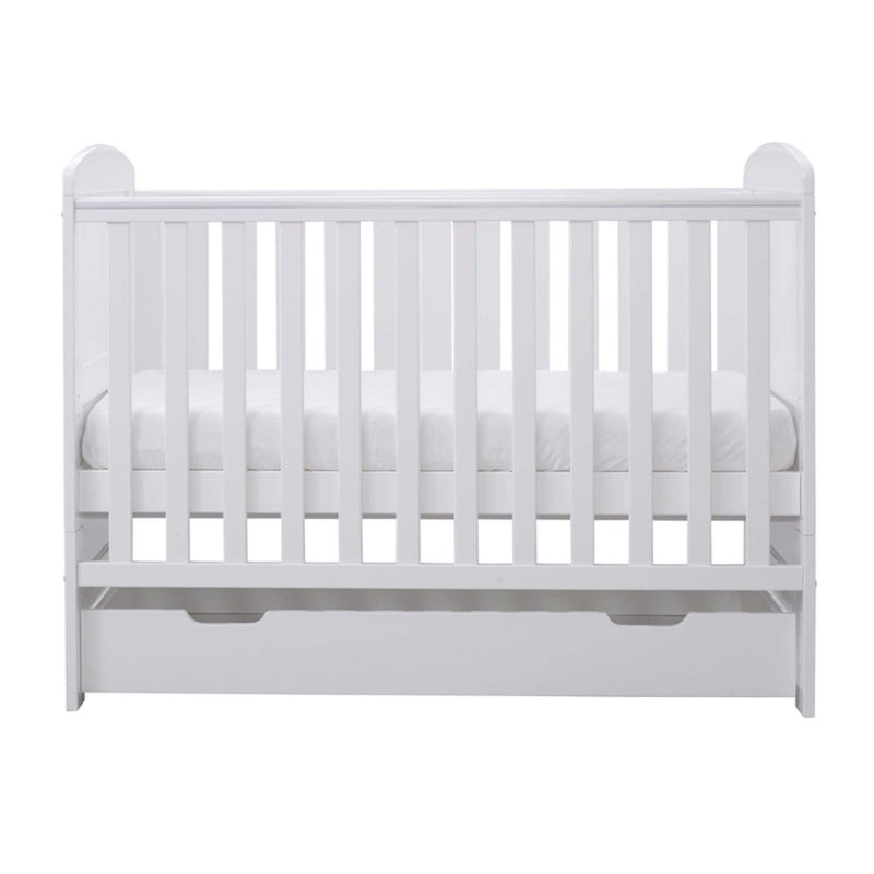 Ickle Bubba Coleby Mini Cot Bed & Under Drawer White Cot Beds