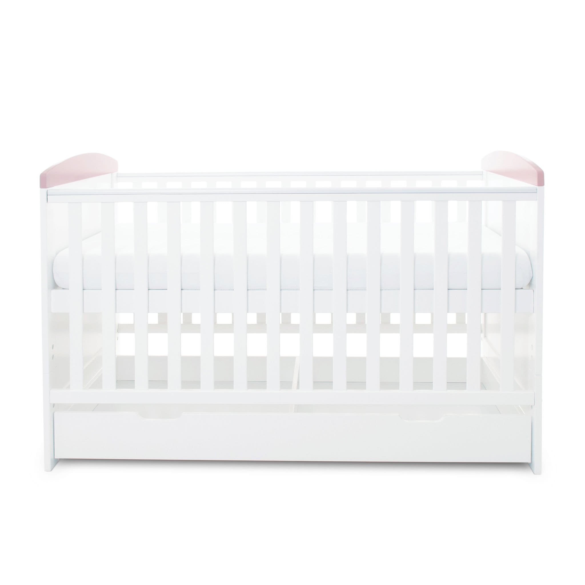 Ickle Bubba Coleby Style Cot Bed with Under Drawer Elephant Love Pink Cot Beds