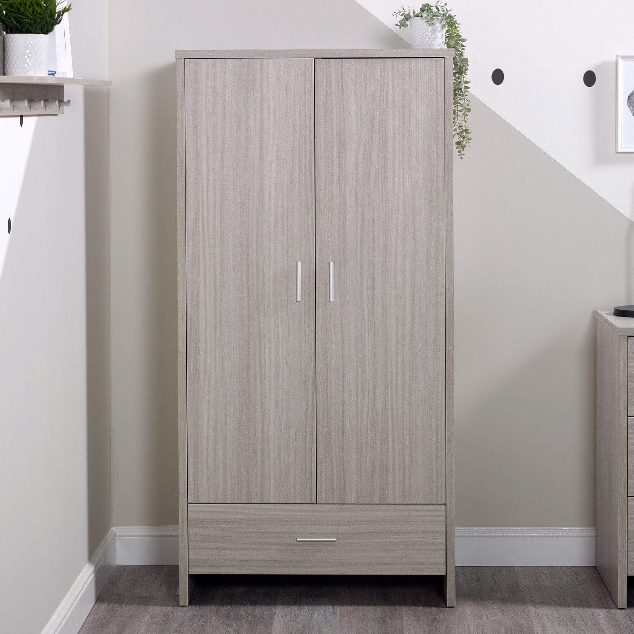 Ickle Bubba Pembrey 3 Piece Furniture Set and Under Drawer Ash Grey Cot Beds