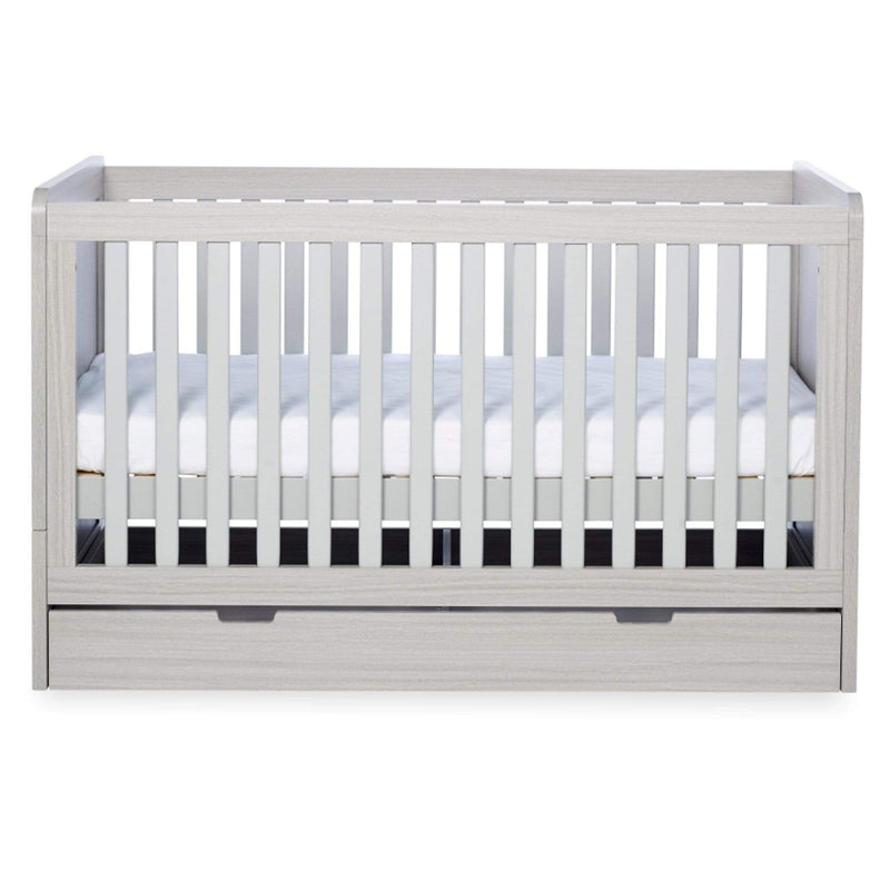 Ickle Bubba Pembrey 3 Piece Furniture Set and Under Drawer Ash Grey Cot Beds